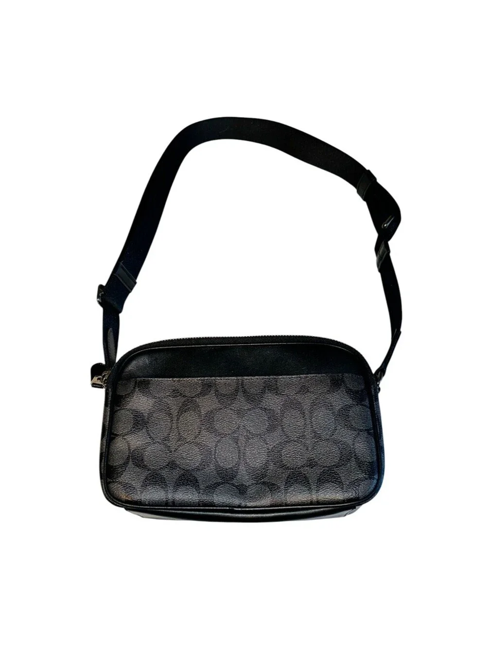 Coach Charcoal Signature Graham Crossbody Bag